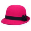 Woolen Fedora Bowlers Hat Purple